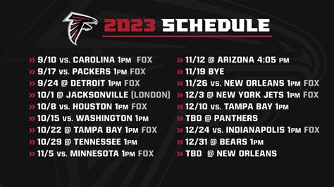 falcons standings 2023|falcons home schedule 2023.